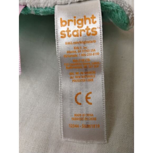 Bright Start Elephant Lovey Baby Security Blanket Infant Plush Grey Soft Palm - Picture 6 of 6